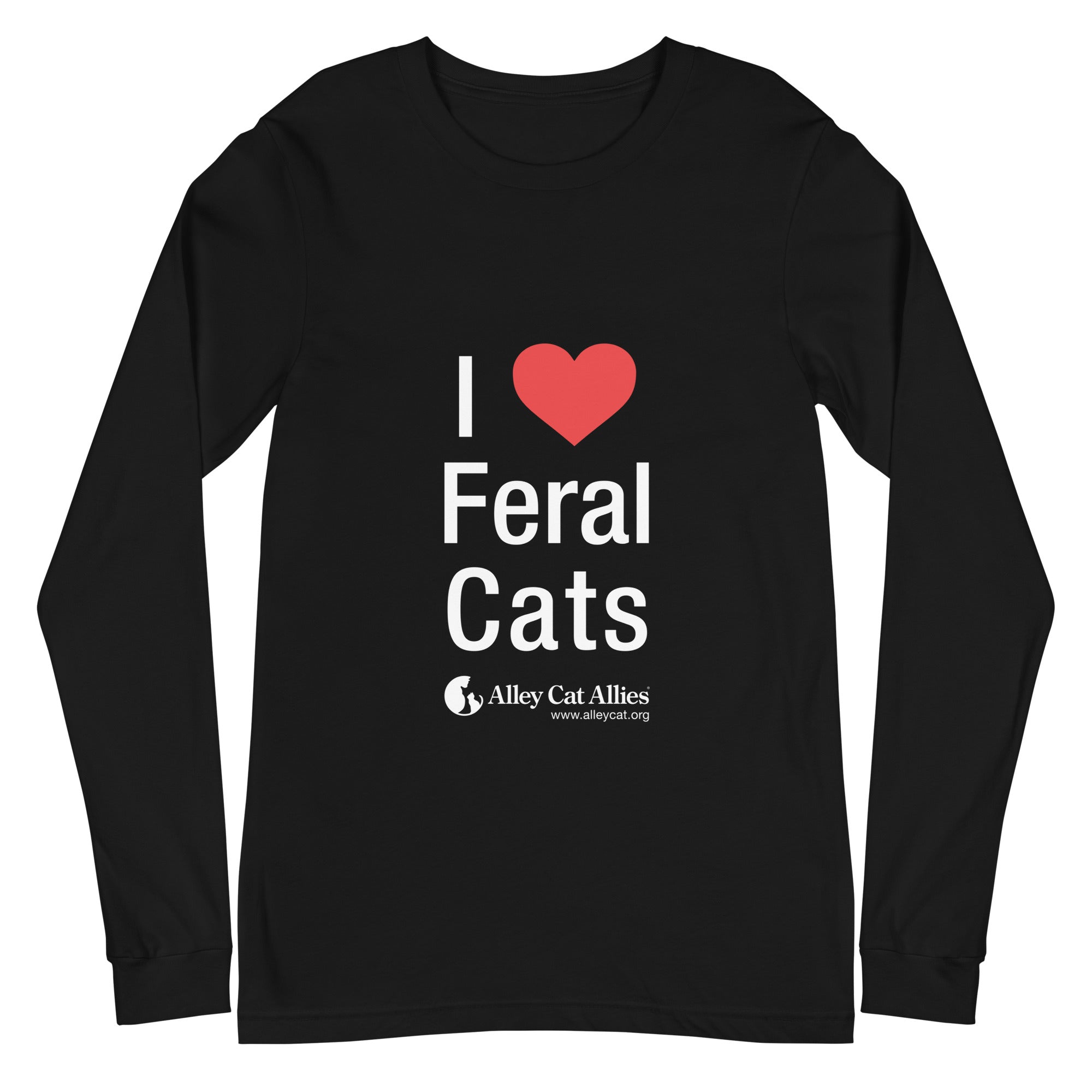 I Heart Feral Cats Long Sleeve T-shirt – Alley Cat Allies