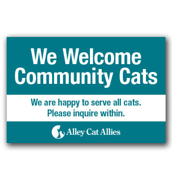 We Welcome Community Cats Veterinarian Window Cling