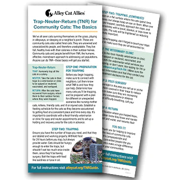 Tnr Format Guide TNR Resources Bundle – Alley Cat Allies
