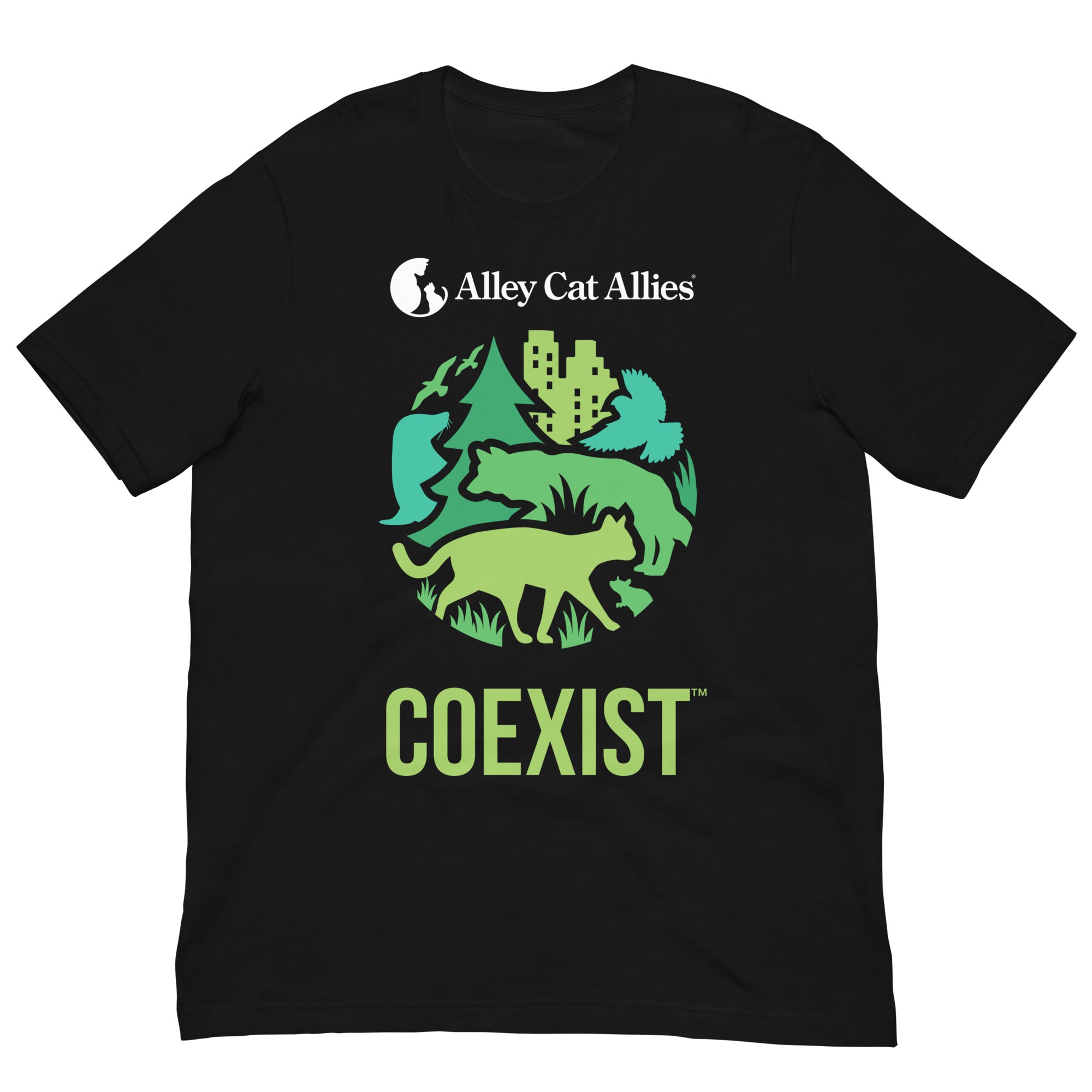 NEW: Coexist Short Sleeve T-Shirt – Alley Cat Allies