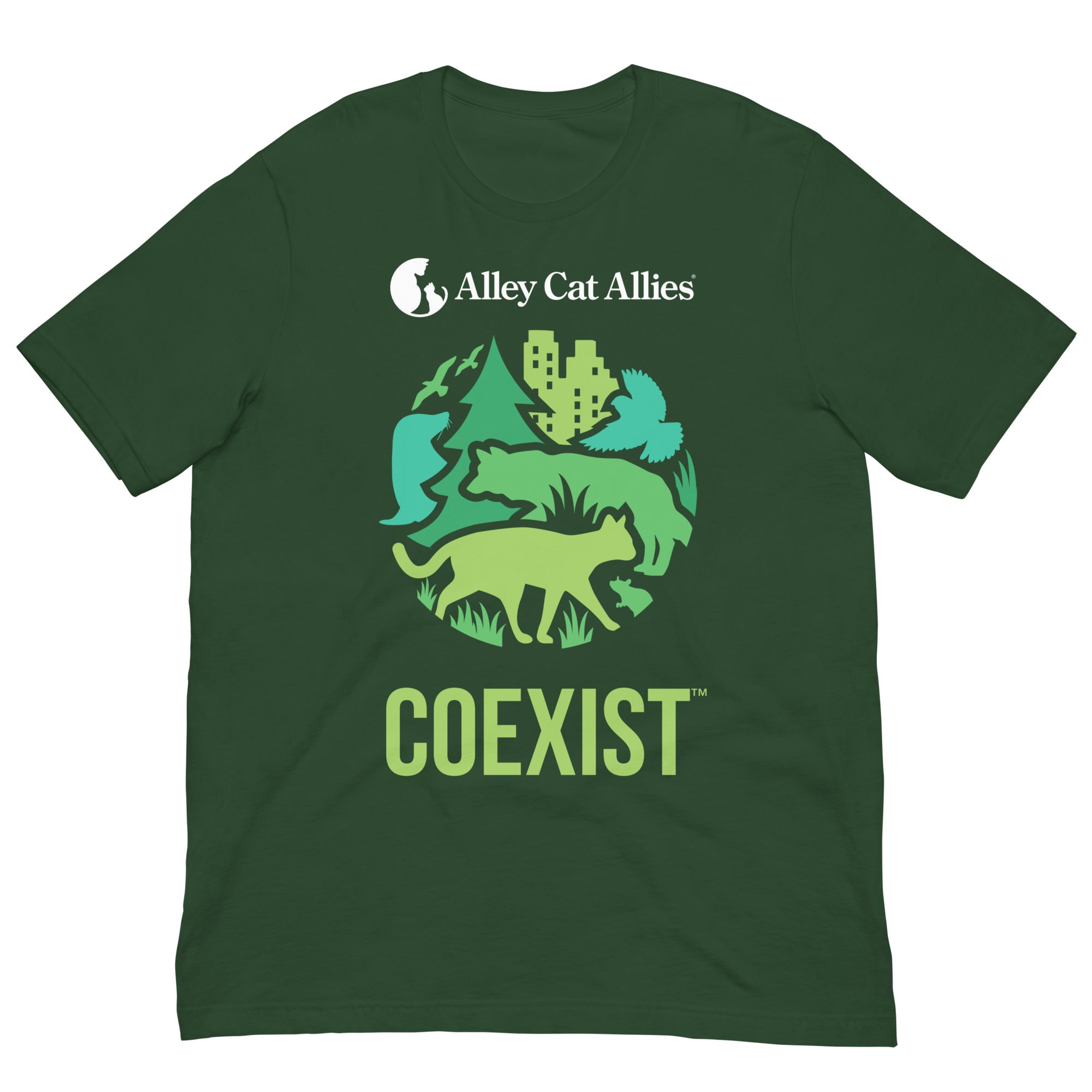 NEW: Coexist Short Sleeve T-Shirt – Alley Cat Allies