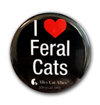 I Heart Feral Cats Buttons (5 pack)