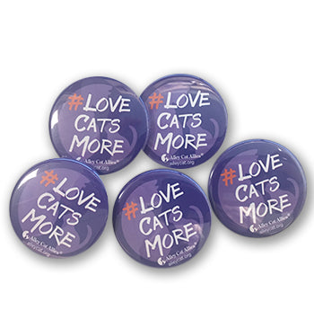 #LoveCatsMore Buttons (5 pack) - 2