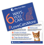 6 Ways to #LoveCatsMore Postcard (5 pack)