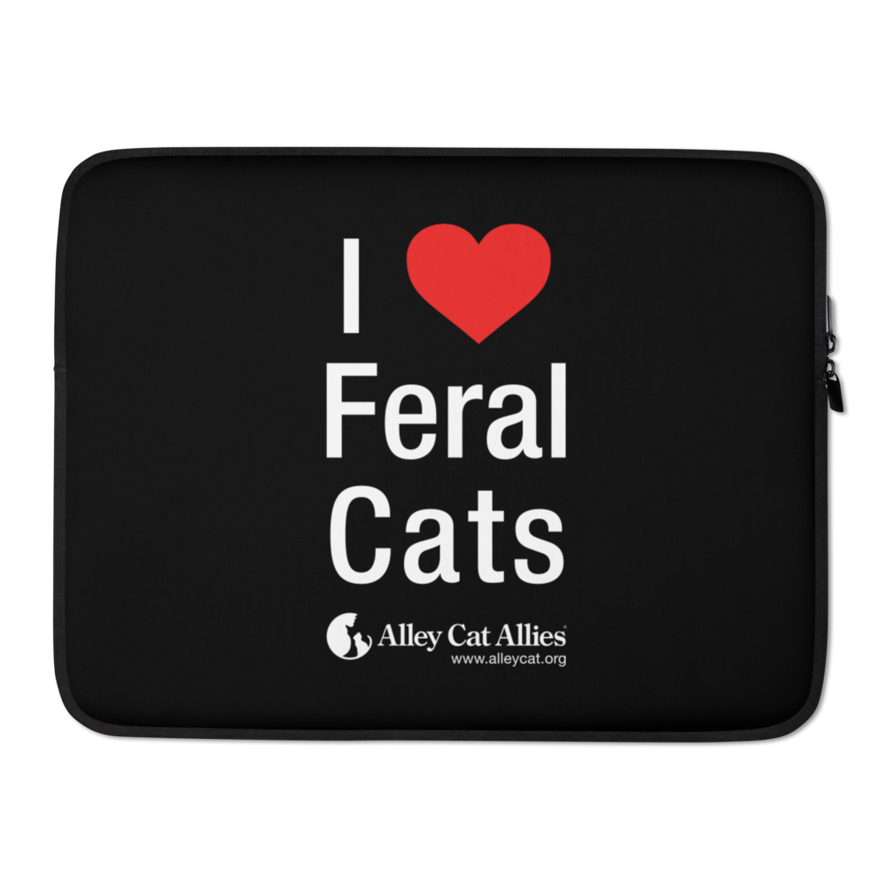 I Heart Feral Cats Laptop Sleeve - 2